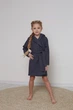 Детский вафельный халат IDEAL TEXTILE Темно серый 100% хлопок Узбекистан плотность 320 г/м2 на 3 года (98-104 см) - изображение 1