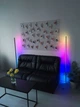 Кутовий Led торшер, лід лампа, лід нічник, RGB підсвічування, 1.5м сенсорний пульт управління White - зображення 4
