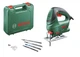 Лобзик электрический Bosch PST 670, 500 Вт, 67 мм глубина реза + набор пильных полотен + кейс + накладки от сколов (06033A0722) - изображение 4