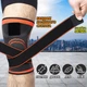 Наколенник спортивный бандаж коленного сустава Step Support AN10 компрессионный фиксатор Серый с оранжевым - изображение 1