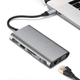 Мультифункціональний USB-хаб 10в1 розширювач з входом PDх1+HDMIх1+TF/SD+Audioх1+RJ45х1+VGAх1+USB3.0х3 - зображення 5