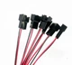 Перехідник для кулера MOLEX -> 6шт 3/4 12В 30 см фанхаб pin hub CASE FAN (790918594) Чорно-Червоний - зображення 2