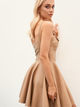 Sukienka Gepur ze sztucznej skóry 41036 L Beige (5000030094722) - obraz 2