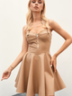 Sukienka Gepur ze sztucznej skóry 41036 L Beige (5000030094722) - obraz 4