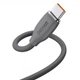 Кабель Baseus Jelly Liquid Silica Gel Fast Charging Data Cable Type-C to Type-C 100W 1.2m Black - изображение 3