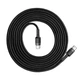 Кабель Baseus Cafule PD2.0 60W flash charging USB cableType-C-Type-C (20V 3A)2M Gray+Black - изображение 2