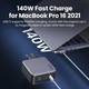 Мережевий зарядний пристрій UGREEN CD289 USB+2xUSB-C 140W QC 4.0 PD3.1 GaN Tech (with USB-C Cable 1.5m) Gray (90549) - зображення 9