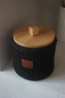 Кошик для зберігання ZHDANOVA BAGS&HOME круглий чорний з кришкою - зображення 5