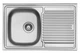 Кухонная мойка накладная UKINOX STL 800 500 GT 5C L декор - изображение 1