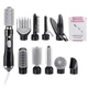 Фен-щетка Стайлер для волос 10 в 1Hair Styler 87010 набор для укладки волос плойка гофре утюжок Черный GS-4812 - изображение 6