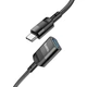 USB Подовжувач Hoco U107 Type-C male to USB female USB3.0 Колір Чорний - изображение 1