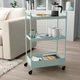 Столик на колесах IKEA NISSAFORS 50x30x83 см блідо-зелений (905.319.57) - зображення 3
