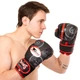 Перчатки для бокса и единоборств на липучке Twins TW50 Black-Red 12 унций - изображение 3