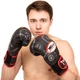 Перчатки для бокса и единоборств на липучке Twins TW50 Black-Red 12 унций - изображение 4