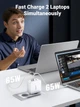 Сетевое зарядное устройство UGREEN CD289 USB+2xUSB-C 140W QC 4.0 PD3.1 GaN Tech (with USB-C Cable 1.5m) White (15339) - изображение 6