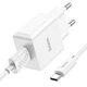 Зарядний пристрій + кабель Type-C Android HOCO C106A |1USB, 10.5W/2.1A| Білий - зображення 2