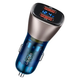 Автомобільний зарядний пристрій USAMS US-CC154 C29 |2USB, QC, 45W| Синій - зображення 1