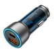 Автомобильное зарядное устройство с быстрой зарядкой + кабель Type-C HOCO NZ8 |USB/Type-C PD30W| Синий - изображение 4