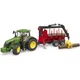 Спецтехніка Bruder трактор John Deere 7R 350 з причепом, краном та колодами (03154) - зображення 1