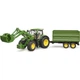 Спецтехніка Bruder трактор John Deere 7R 350 з навантажувачем та причепом (03155) - зображення 1