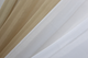 Комплект кухонних штор VR-Textil № 017к з підв'язками на карниз 1 - 1.5 м 265х170 см Темно-бежевий з білим (50-658) - зображення 4