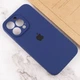 Чехол Silicone Case Full Camera Protective (AA) для Apple iPhone 13 Pro (6.1") Синий / Deep navy Без бренда - изображение 4