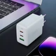 Сетевое зарядное устройство ACEFAST GaN A41 |2Type-C/1USB, 65W/5A, PD/QC| адаптер с быстрой зарядкой White - изображение 4
