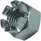 Гайка М20х1,5 DIN935 корончатая мелкая резьба, кл.проч. 8 цинк М Steelfix (048932) - изображение 1
