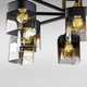 Люстра стельова Light House DL-18661/8 чорна із золотом, плафон чорний + шампань - зображення 3