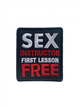 Шеврон на липучці Sex instructor 8.5см х 7.5см чорний (12233) - зображення 1