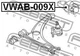 Сайлентблок підвіски Febest (VWAB009X) - зображення 2