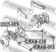 Сайлентблок рычага JEEP GRAND CHEROKEE II 99-05 перед. Мост низ спереди (Выр-во FEBEST) Febest (CRAB038) - изображение 2