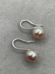 Сережки перли 9 мм Бузковий 9711 - зображення 3