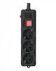 Фільтр живлення Gembird Pro 3 розетки, 4.5м, чорний (SPG3-G-15B-PRO) - зображення 1