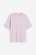 Футболка H&M Relaxed Fit M светло фиолетовый 1003662032 - изображение 4