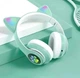 Наушники Bluetooth MDR CAT ear VZV-23M 7805 с подсветкой, мятные - изображение 3
