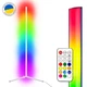 Угловой напольный светильник, угловая LED лампа, RGB торшер Lux design White 150 см, белый с пультом управления - изображение 1