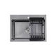 Кухонна мийка Kroner KRP Schwarze - 5843HM PVD (3,0/1,0 мм) Мийка для кухні з нержавійки - зображення 11