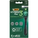 Бритва Bic Flex 3 Hybrid Sensitive с 4 сменными картриджами (3086123644977) - изображение 1