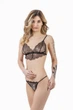 Комплект женский кружевной бюстгальтер с мягкой чашкой и стринги Felisiya Lingerie Черный 2001+204-170фр L - изображение 2