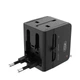 Сетевое зарядное устройство для телефона универсальное 4 типа вилок 2USB/2.1A XO 1500W/6A Черный (WL01) - изображение 7