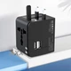 Сетевое зарядное устройство для телефона универсальное 4 типа вилок 2USB/2.1A XO 1500W/6A Черный (WL01) - изображение 10