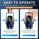 Держатель с беспроводной зарядкой для телефона + магнитная зарядка ( IPhone та Android ) в автомобиль Smart Sensor Q3 золотой - изображение 9