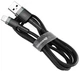 Кабель Baseus cafule Cable USB For lightning 2.4A 1M Gray+Black - изображение 2