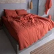 Постельное белье Buldans - Burumcuk dusky red темно-красный евро - изображение 1