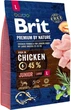 Сухой корм для щенков и молодых собак больших пород с курицей Brit Premium Junior L 3 кг - изображение 1