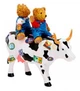 Коллекционная статуэтка корова Teddy Bears on the Moove Size M полирезин 13,5 х 15 см CowParade Boston 2006 Нидерланды - изображение 2