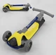 Самокат трехколесный "Best Scooter", складной алюминиевый руль, 3 колеса PU со светом. Black and Yellow - изображение 4