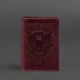 Шкіряна обкладинка для паспорта з американським бордовим гербом - зображення 4
