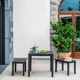 Стіл Progarden BALI 78x78x72 антрацит - зображення 2